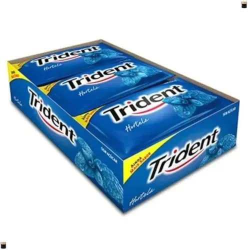[App/Rec] Chiclete Trident Hortelã Sem Açúcar - Caixa com 21 unid. de 8g