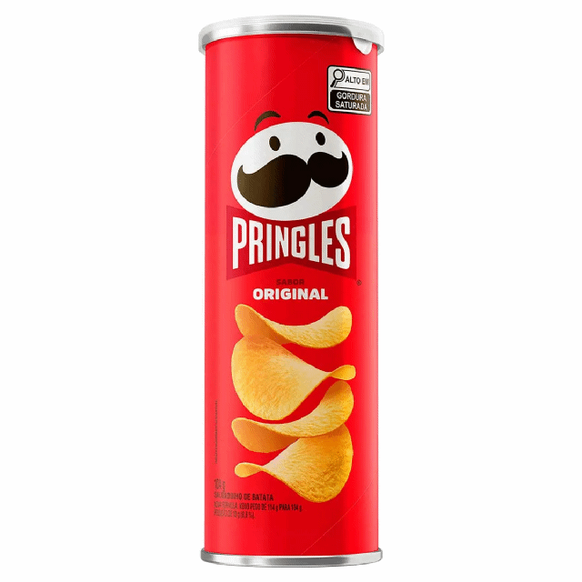 (50% OFF na 2ª unidade) Salgadinho Batata Frita Pringles Original, Churrasco ou Creme e Cebola 104/109g