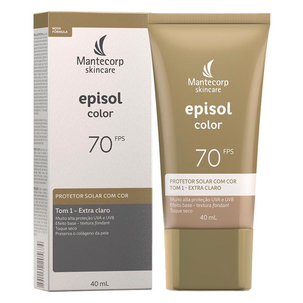 Episol Color Mantecorp Skincare - Protetor Solar com Cor FPS70 1