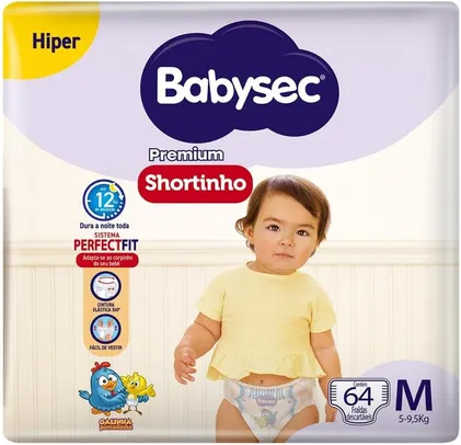 Babysec Fralda Galinha Pintadinha Pants Hiper M 64 Unids