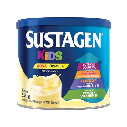 [REC/Leve3Pague2/+ por - R$13,91] Sustagen Kids Complemento Alimentar Sabor Baunilha - Lata 350G