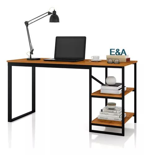 Mesa Home Office C/prateleiras Industrial
