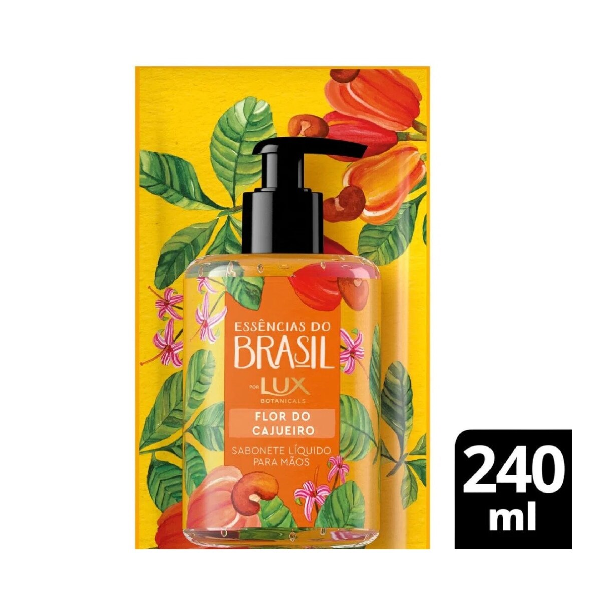 Sabonete Liquido para as Maos Lux Essencias do Brasil Flor do Cajueiro Refil 240ml