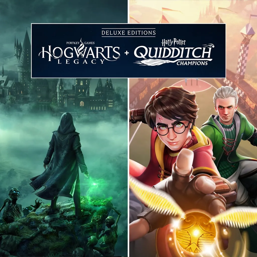 Pacote de 2 Jogos: Hogwarts Legacy Edição Deluxe + Harry Potter: Campeões do Quadribol Edição Deluxe - PS4 & PS5