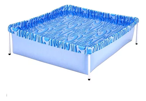 Piscina Infantil Quadrada Estrutural Pvc 400 Litros - Mor