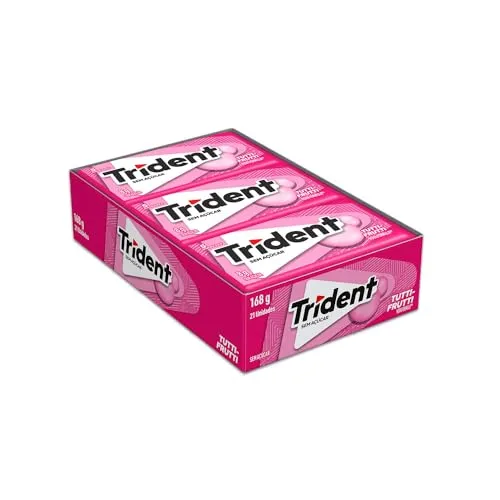 [APP] Chiclete Trident Tutti-frutti Sem Açúcar - Caixa com 21 unid. de 8g