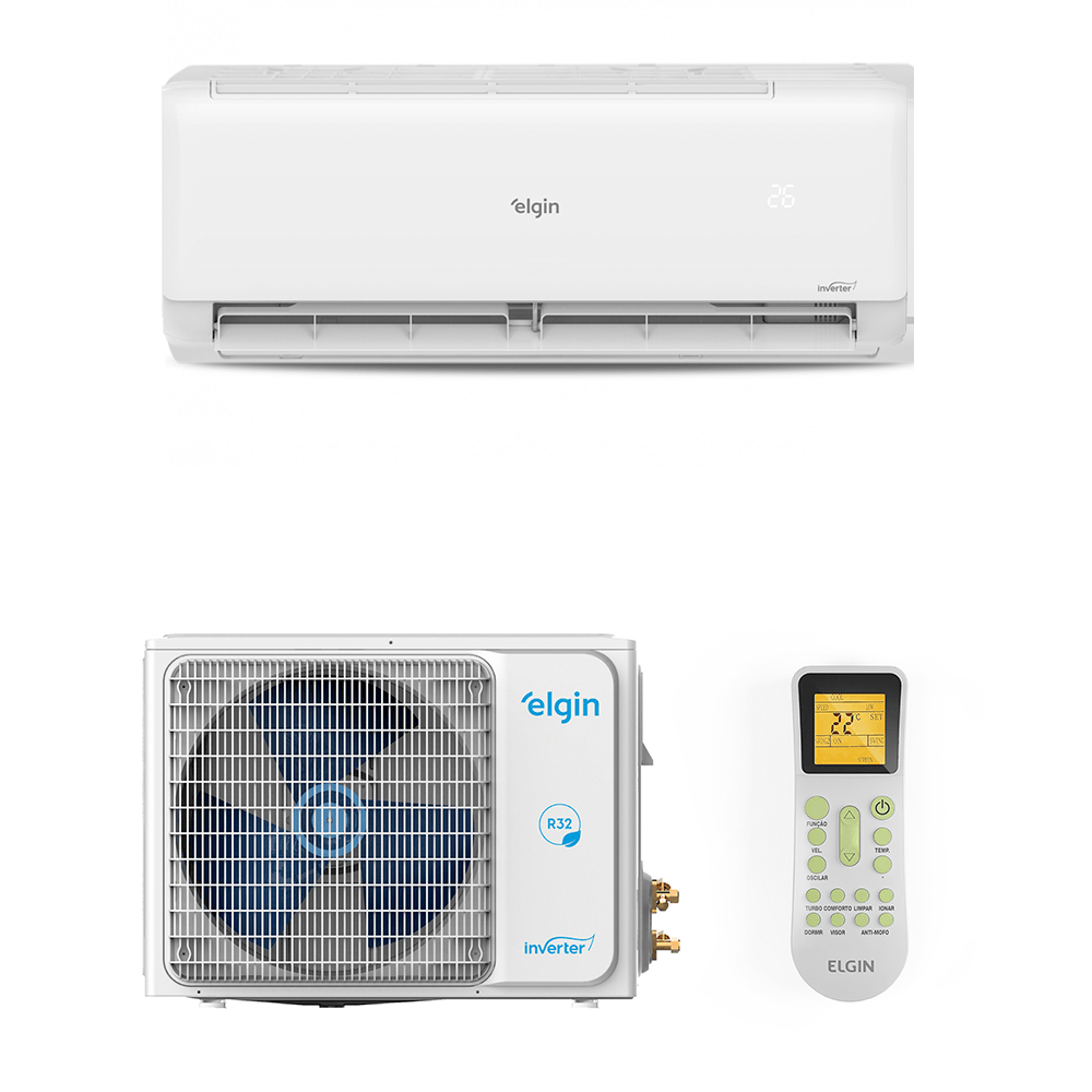 Ar Condicionado Split Hi Wall Eco II Inverter Connect Elgin 12.000 Btus Frio 220v R-32
