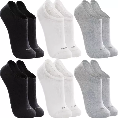 Kit 6 Pares Meias Soquete Invisível Lupo Algodão Unissex