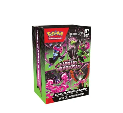 Pokémon,Combo De Booster Escarla e Violeta 6.5 Fabulas Nebulosas