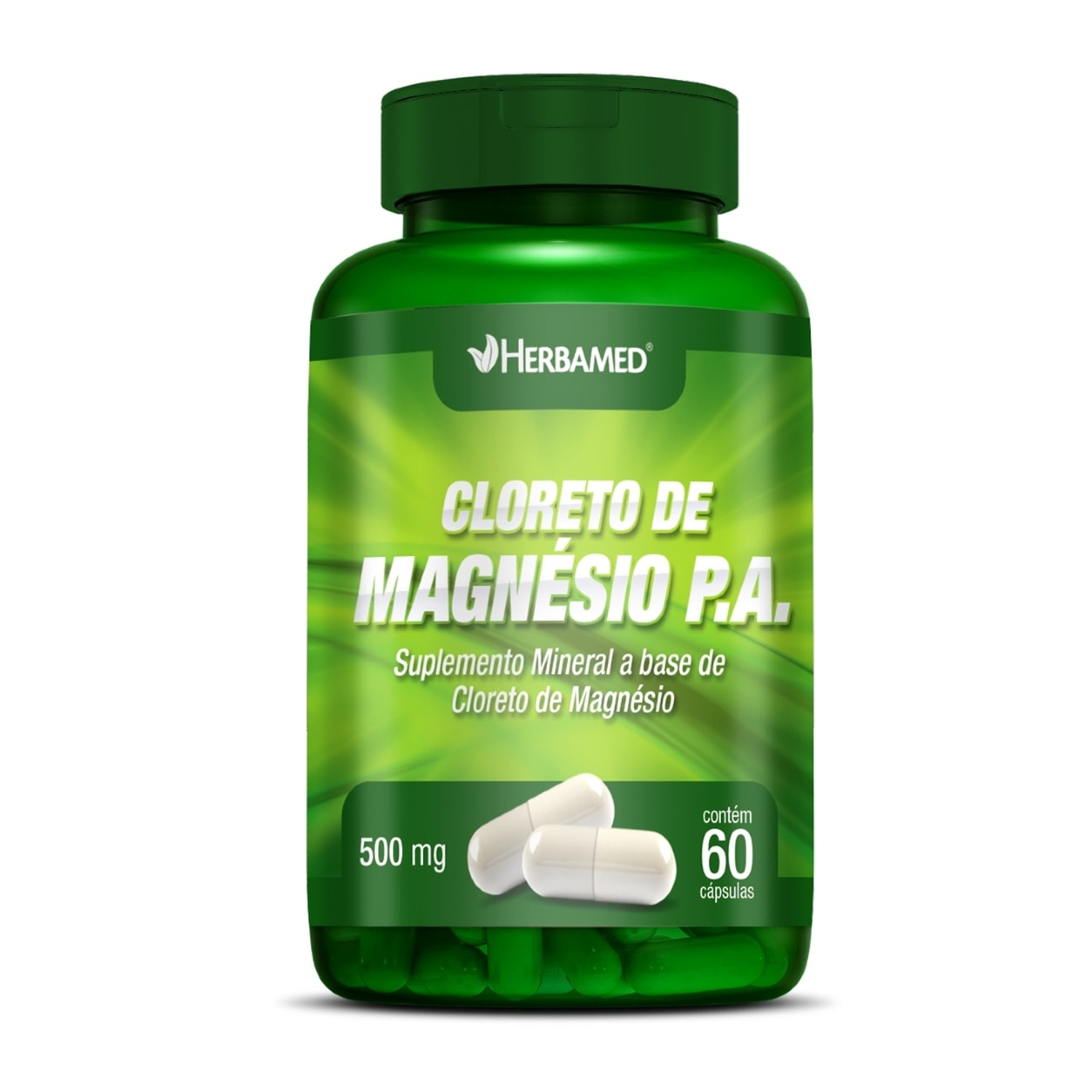 Cloreto de Magnesio P.A. 500mg Herbamed 60 Capsulas