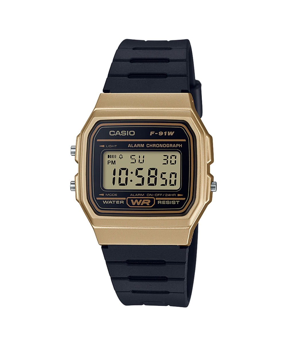 Relógio Digital Casio F-91WM-9ADF DOURADO