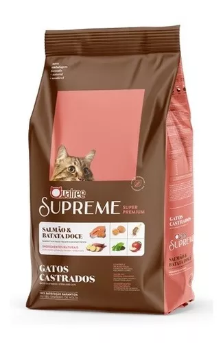 (Comprando 02 Unidades R$234) Ração Gatos Adultos Castrados Quatree Supreme 10kg