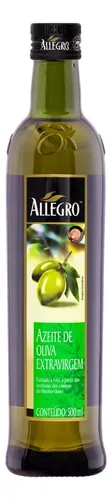 [ 7 Unidades - R$ 24 CADA ] Azeite de Oliva Extra Virgem Allegro Vidro Sem Glúten 500ml
