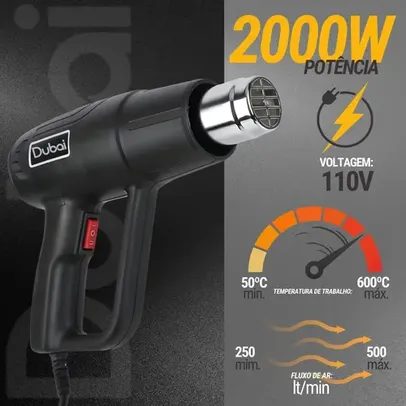 Soprador Térmico 2 Velocidades 110/127V Heat Gun 2000W