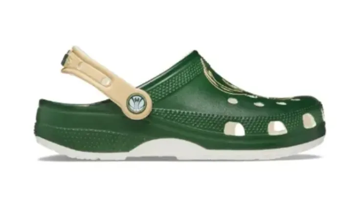 Sandálias crocs nba milwaukee bucks clog white
