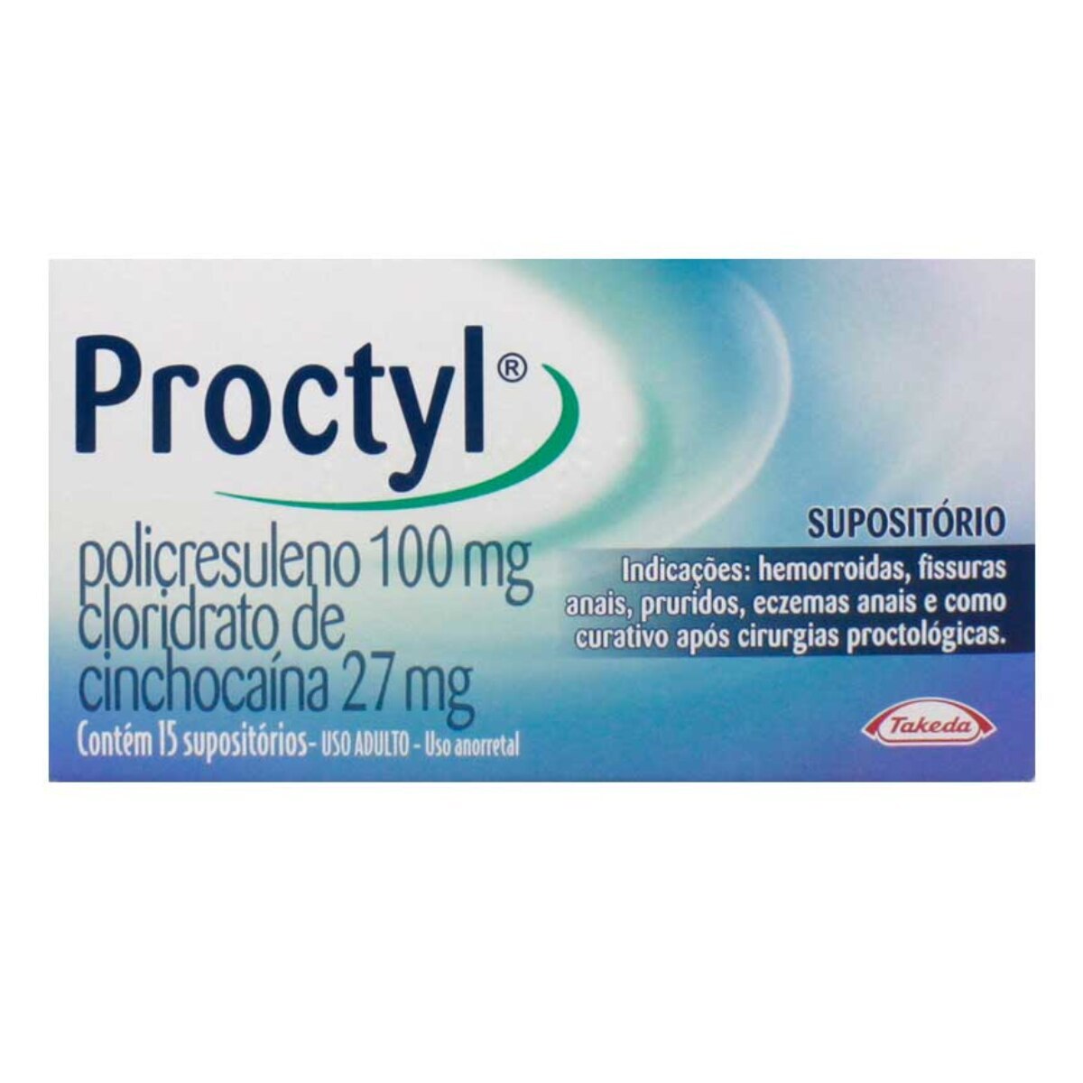 Proctyl 100mg + 27mg 15 Supositorios