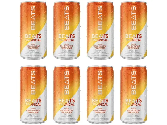 KIT 8 Skol Beats Tropical Gin e Frutas Tropicais