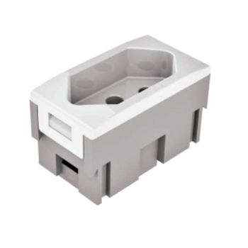 Módulo Tomada 2Postos+T 10A Branco 1 un QTMov
