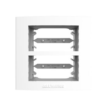Placa com Suporte 2 Módulos Branco 1 un Alumbra