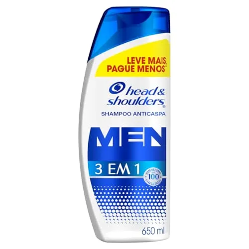 [+por- R$ 22,95] Shampoo Anticaspa Head & Shoulders Men 3 em 1, 650 ml