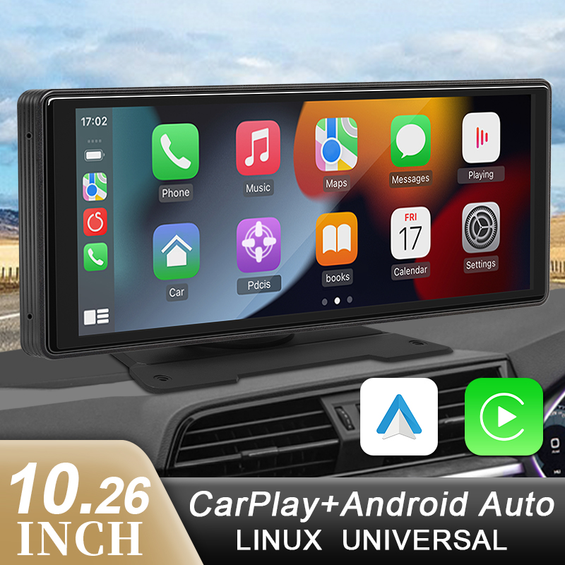[R$222,73 Moedas/ APP] Multimidia Automotiva Painel, Tela 10 Polegadas, Android Auto e Carplay Sem fio