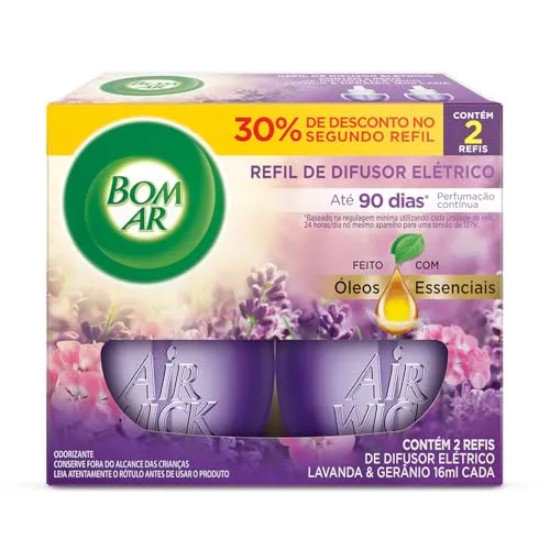 (REC)Air Wick Bom Ar - Refil Difusor Elétrico Lavanda Embalagem Promocional.