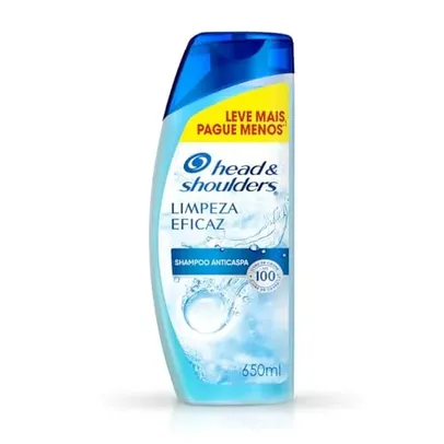 ["+ Por -" R$ 20] Shampoo Anticaspa Head & Shoulders Limpeza Eficaz 650 ml