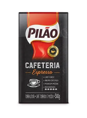 [REC + 10 Itens 22,04 cada] Café Pilão Torrado e Moído Cafeteria Espresso Vácuo 500g
