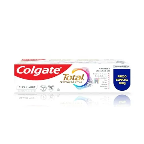 [Rec/+por- R$8,31] Creme Dental Colgate Total Clean Mint 180g