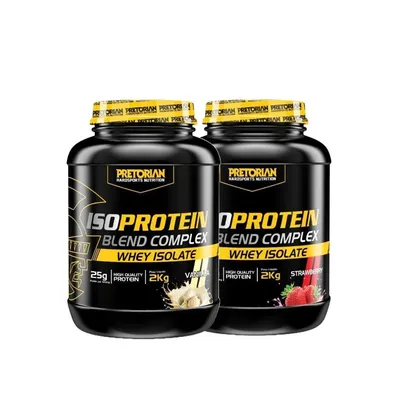 Kit 2x Whey Protein Iso Protein Blend Complex 2Kg - Pretorian
