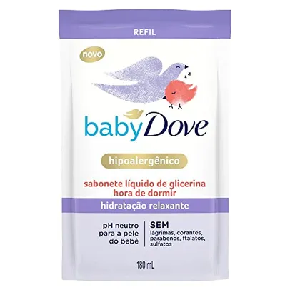 [+por- R$ 8.16] Baby Dove Sabonete Líquido De Glicerina Hidratação Relaxante Hora De Dormir Sachê 180Ml Refil