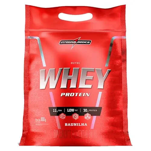 Integralmédica - Nutri Whey Protein Baunilha - Suplemento Alimentar - Fonte de Proteínas e Carboidratos - Pouch 900g