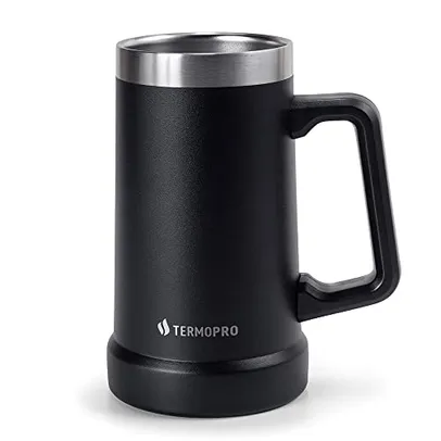 [PRIME] TERMOPRO Caneca Térmica para Cerveja 709ml Preto