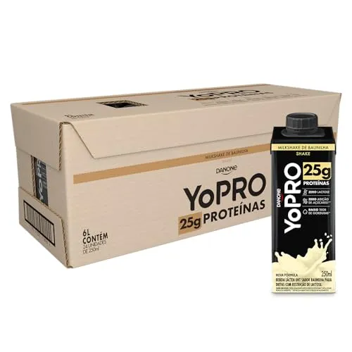 [REC]Pack YoPRO Bebida Láctea UHT Milkshake de Baunilha 25g de Proteínas 250ml - 24 Unidades