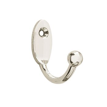 Cabideiro Simples Médio Prata Niquelado Zamac 2 un Criativa