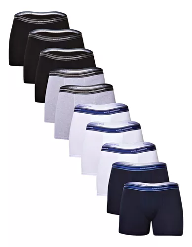 Kit 10 Cuecas Boxer Algodão Lupo