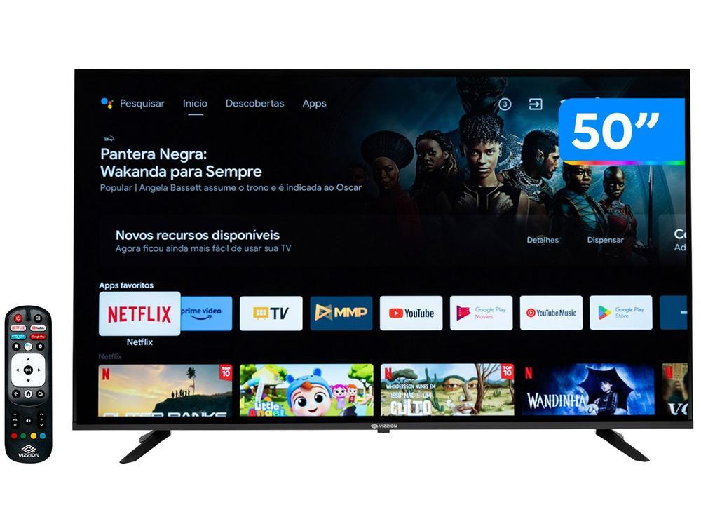 [Magalu] Smart TV 50” 4K DLED Rig Vizzion BR50GUA IPS