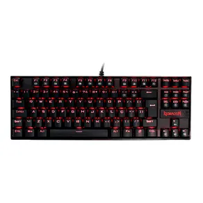 Teclado Mecânico Gamer Redragon Kumara, Single Color, Switch Azul, LED Vermelho, K552 | PRETO - 582308