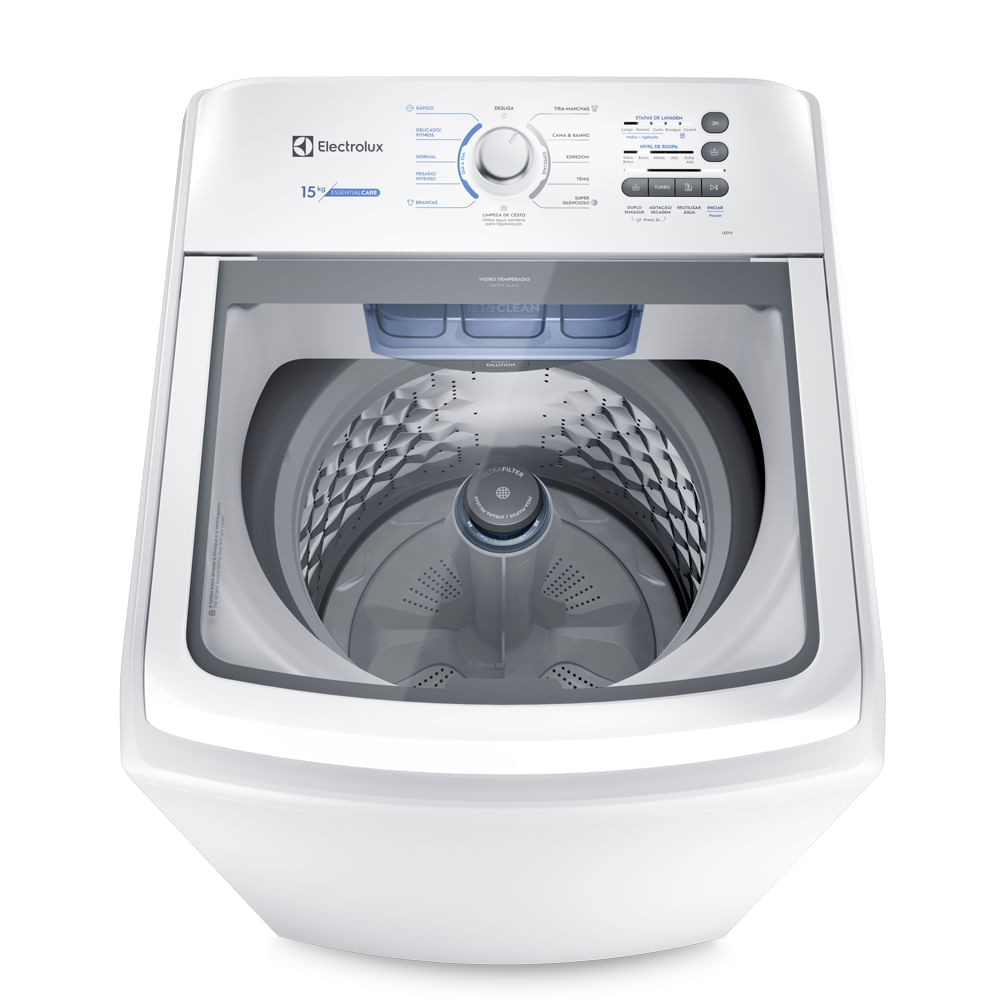 Máquina de Lavar Electrolux 15kg Branca Essential Care com Cesto Inox e Jet&Clean (LED15) - 127V ou 227V