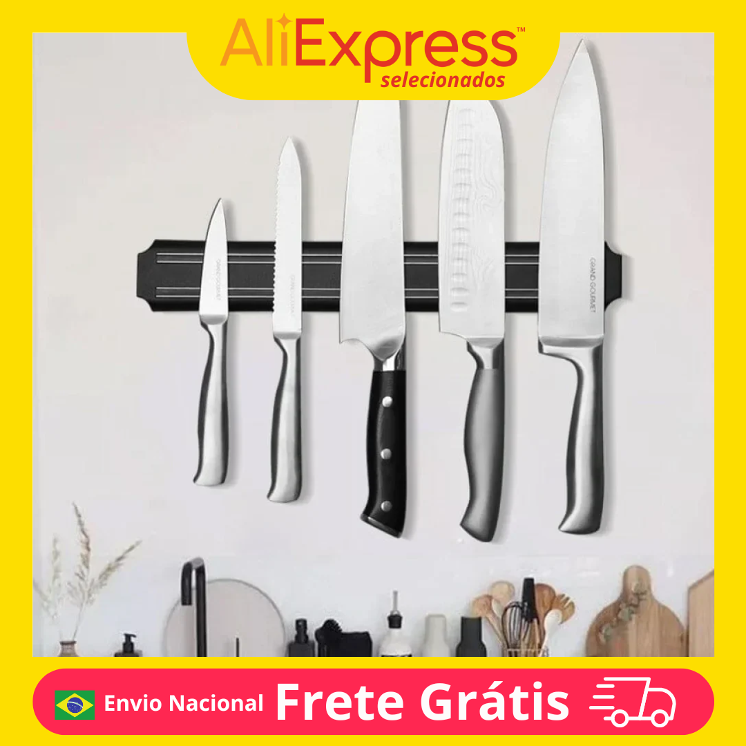 [R$9,22 MOEDAS][BR] Barra magnética para facas e outros utensílios de metal