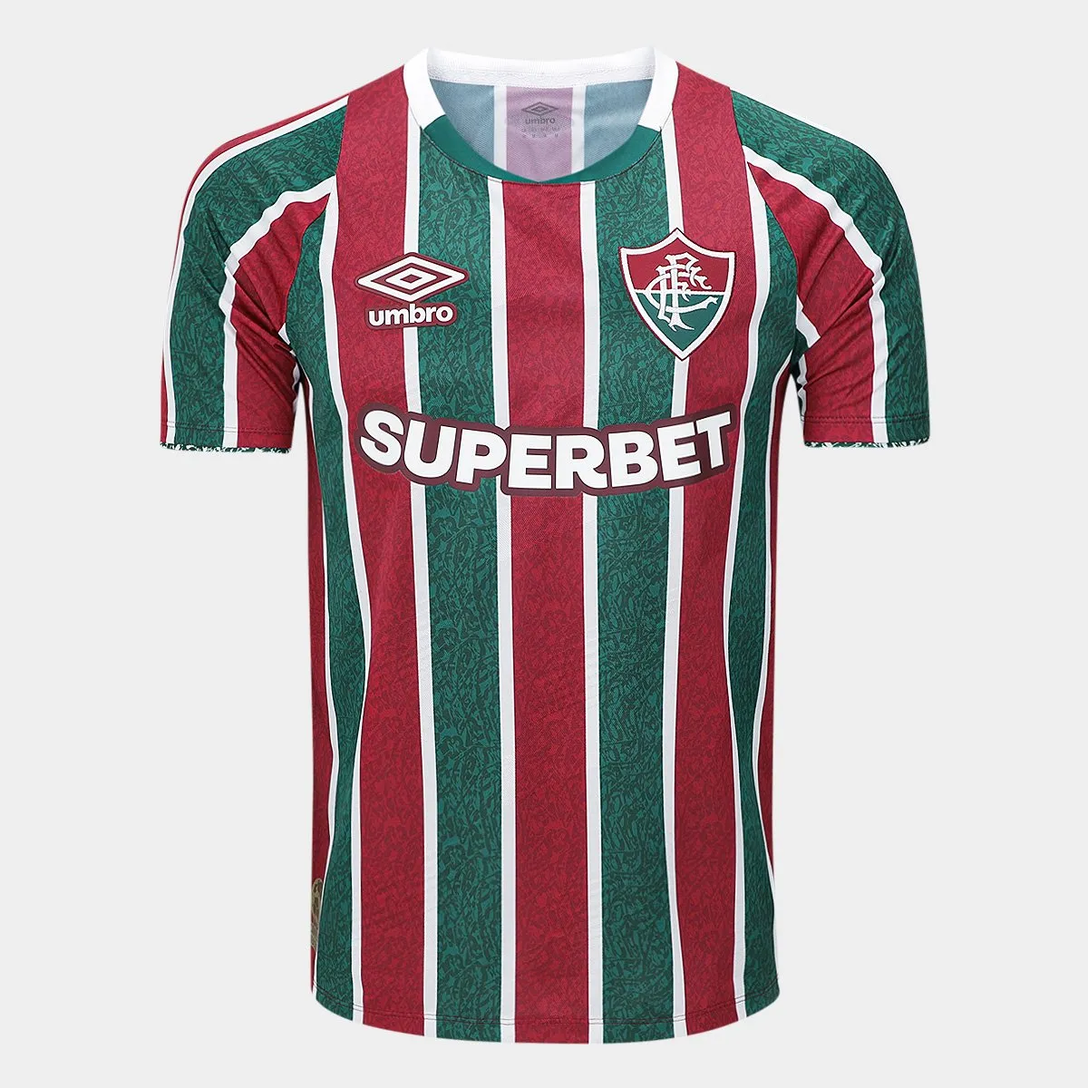 Camisa Fluminense I 24/25 s/n Torcedor Umbro Masculina - Verde+Branco