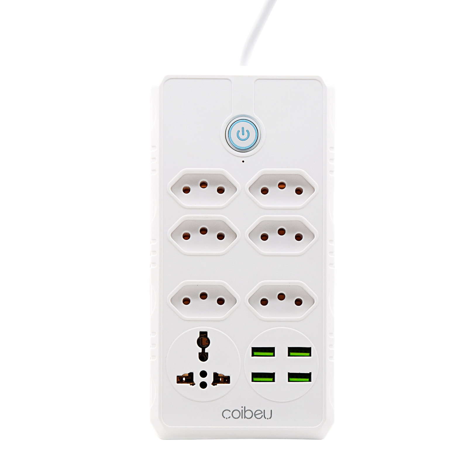[R$ 18,27 Moedas/App/Brasil] Extensão 7 Tomadas + 4 Portas Usb 5 Metros Coibeu