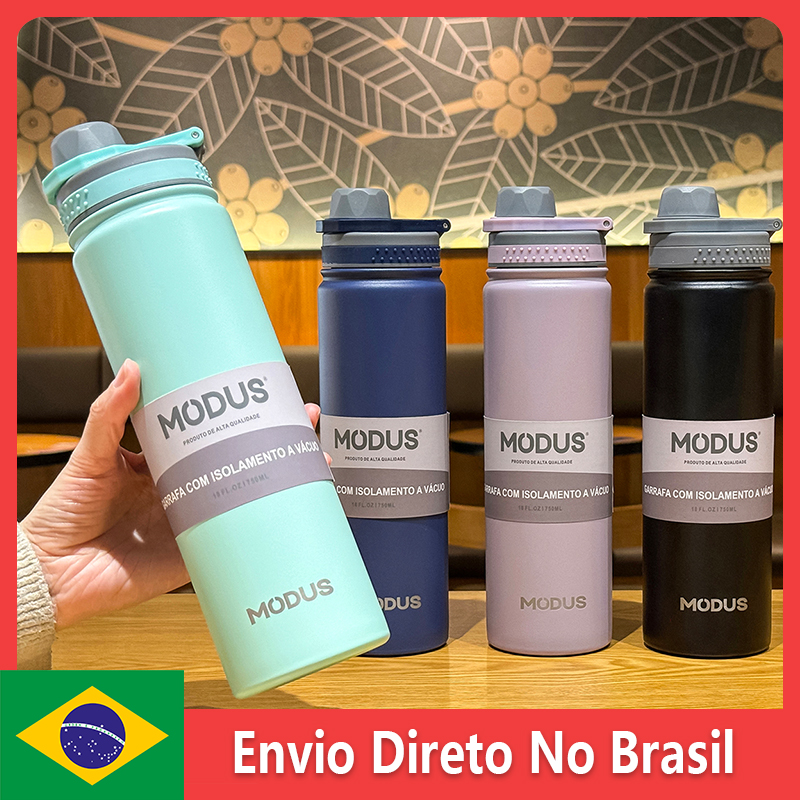 [PRIMEIRA COMPRA R$25,99] Modus garrafa térmica com canudo de aço inoxidável 750ml - AliExpress