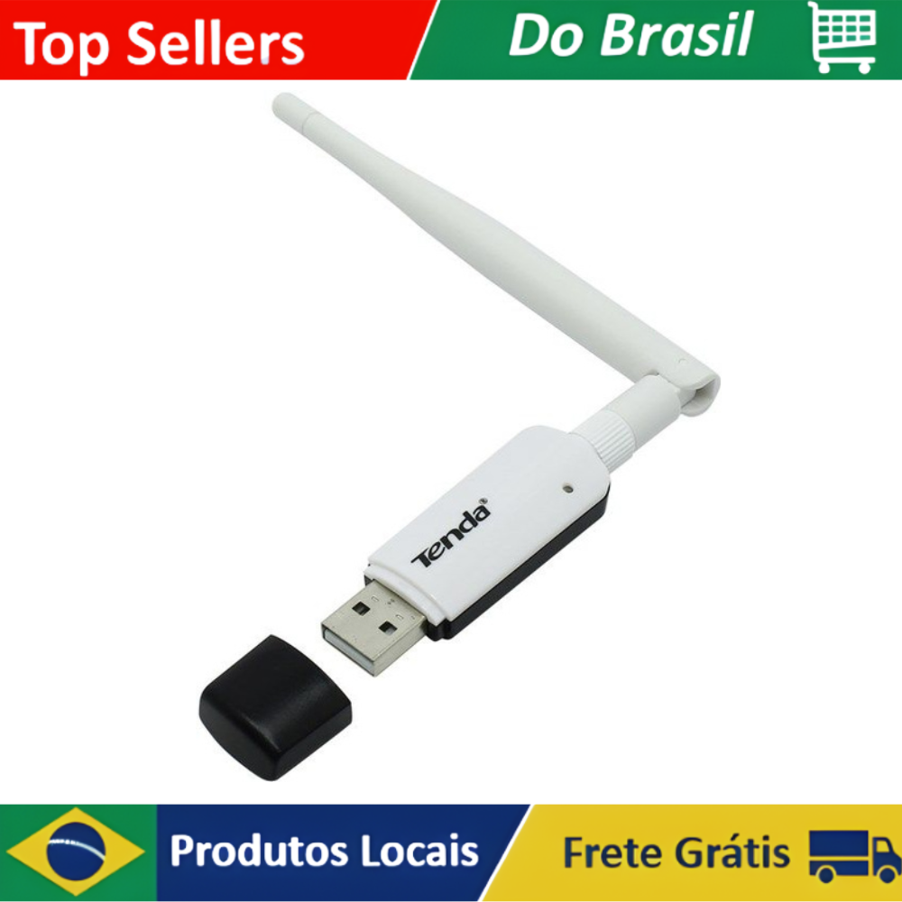 [Moedas R$ 6,59] Adaptador de Rede - Tenda U1 300Mbps com Antena Externa