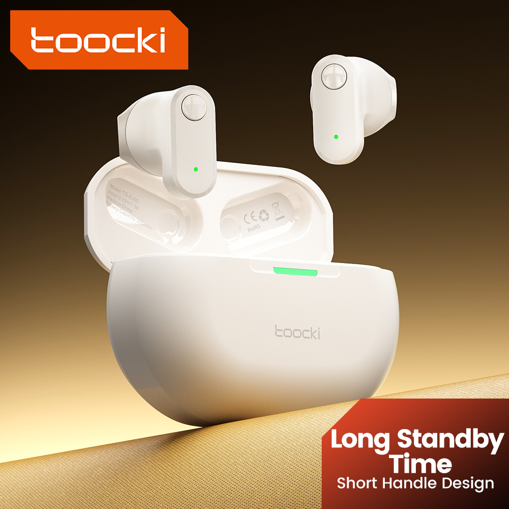 [Leve 3/Moedas R$44 Total] Toocki ej05 fone de ouvido sem fio tws bluetooth 5.3 mini 3d alta fidelidade estéreo com microfone