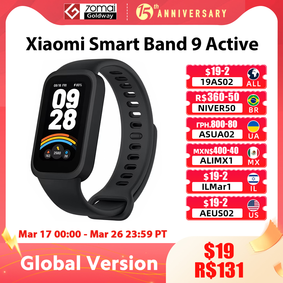 [Com Taxa] Xiaomi Smart Band 9 Active Bluetooth 18 Dias Bateria
