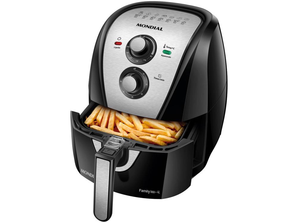 [Magalu] Fritadeira Elétrica sem Óleo/Air Fryer Mondial Family AFN-40-BI Preto 4L com Timer - 110V