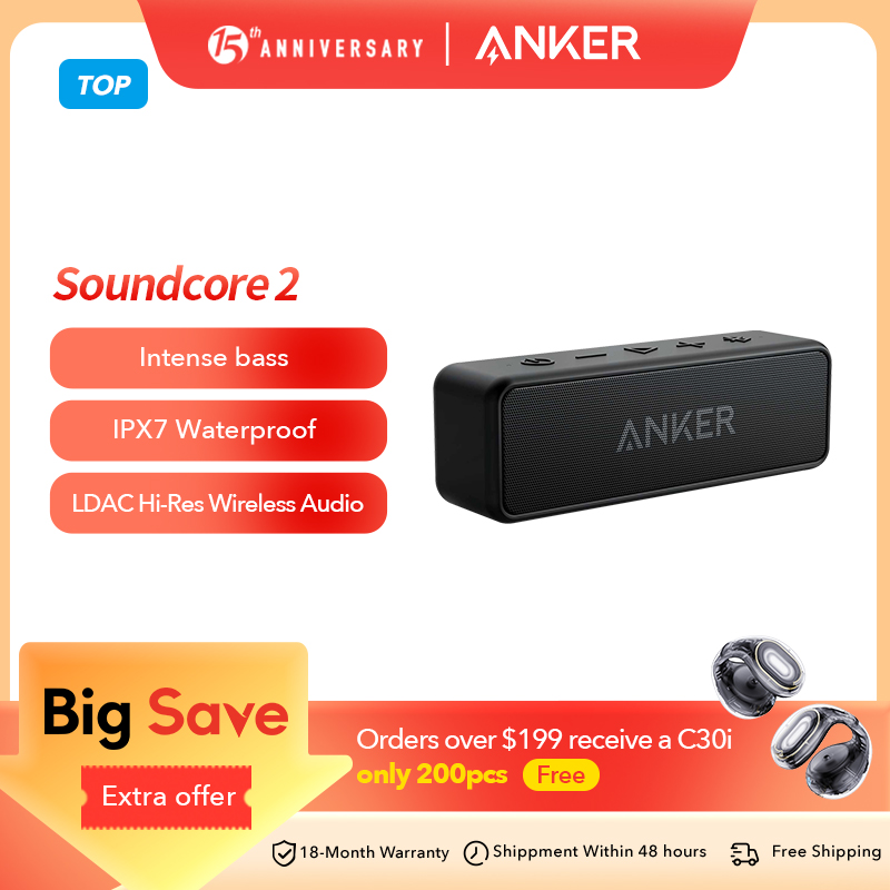 [Com Taxa] Caixa de Som Bluetooth IPX7 24H Bateria Anker Soundcore 2