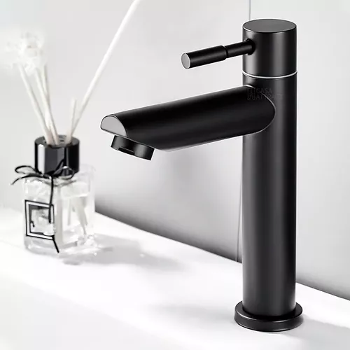 [Leve 2 Pague 39,44 cada] Torneira Baixa Simples Fria Lavabo Aço Inoxidável Casa Attract 4x4sc Cor Preto