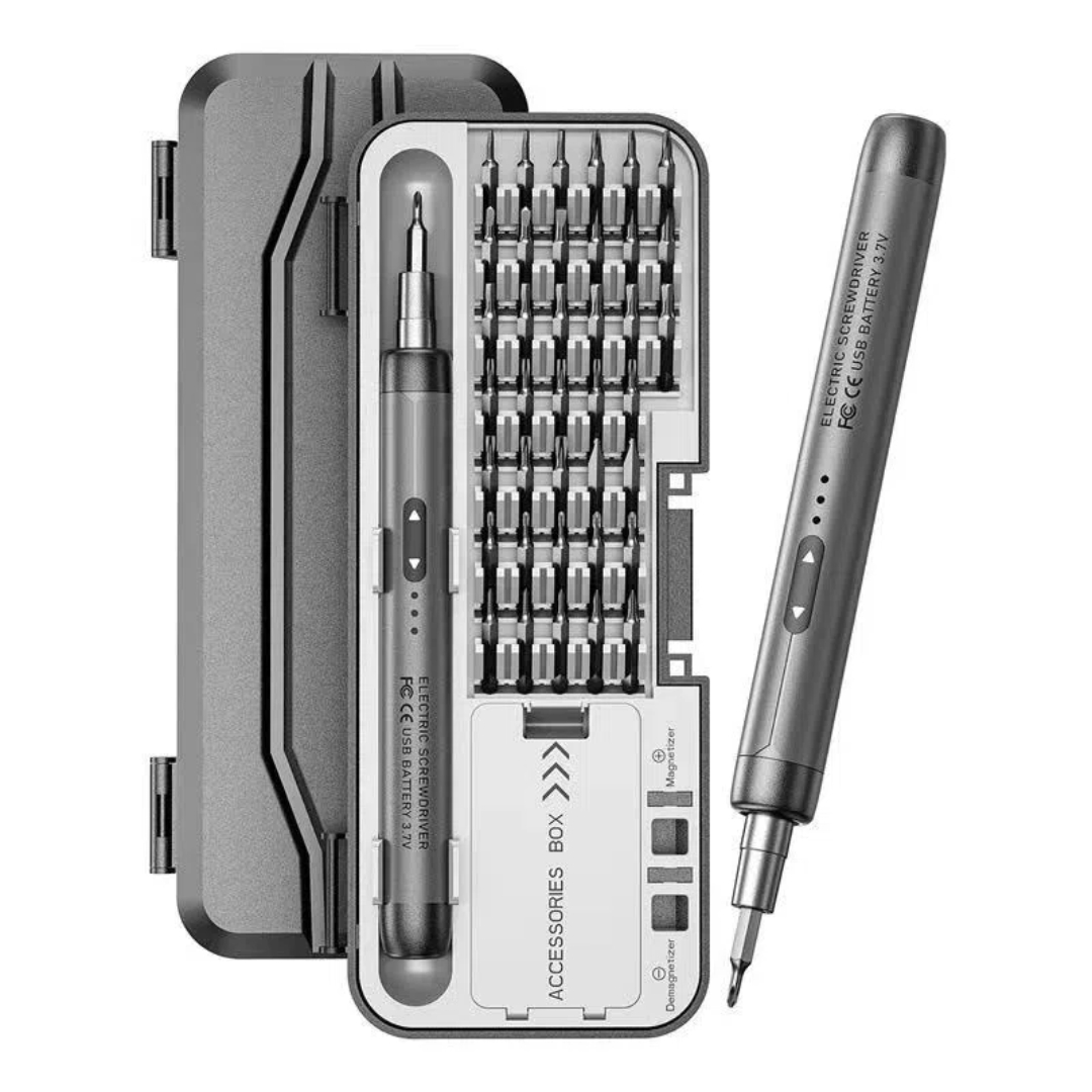 [Com taxa] Kit Chave de Fenda Elétrica OLOEY 46 em 1 – Precisão, Recarregável, Silenciosa e com Alto Torque